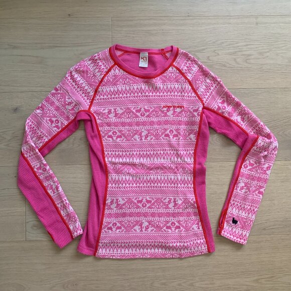 NWOT Kari Traa 100% Merino Wool Baselayer Tale Sweater Sweet Pink Women's S - Picture 4 of 11